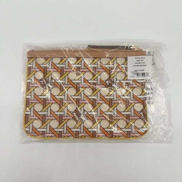 Tory Burch 81124 Floral Reverie Print Canvas Pouch  Clutch Wallet Zip Tassel $98 - Picture 9 of 10